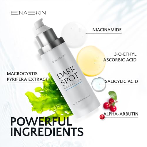 EnaSkin Dark Spot Remover Face & Body Serum: Age Spot Sun Spot Freckles Melasma Brown Spot - Advanced Formula with Niacinamide for Women and Men (1.0 Fl Oz)