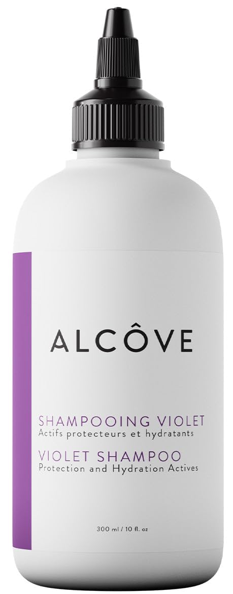Alcôve - Violet Shampoo - Evening Primrose Oil, Mango Extract, and Argan Oil - Sulfate-Free - Blonde Hair - Colored Hair - Neutralize Yellow Tones - Refresh Highlights - Color-Safe -10oz