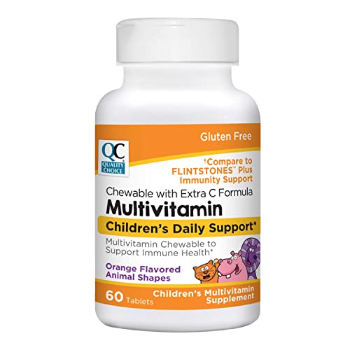 Quality Choice Children's Animal Shaped Multivitamin with Extra Vitamin C Immune Support Chewables