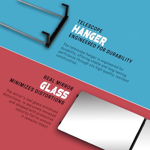 The 360 Mirror - 3 Way Mirror for Self Hair Cutting - Adjustable Trifold Barber Mirror to Cut Your Own Hair - Tri Fold Self Haircut System for Men and Women Braiding - Three Sided Mirror for Haircuts