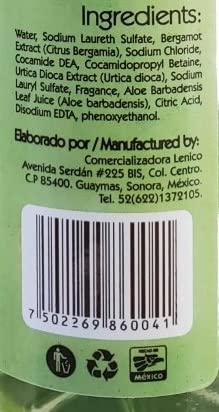 Set of Bergamot Shampoo and Conditioner 500ml, Shampoo y Acondicionador de Bergamota