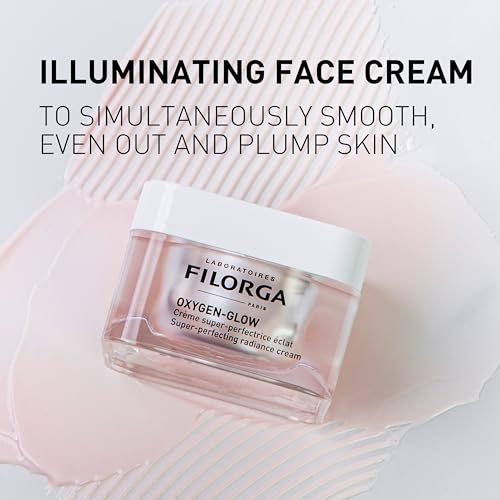 Filorga Oxygen-Glow Super-Perfecting Radiance Daily Skin Cream, Hydrating Treatment with a Moisturizing Boost of Hyaluronic Acid and Detoxifying Enzymes for a Flawless, Wrinkle Free Face, 1.69 fl. oz.