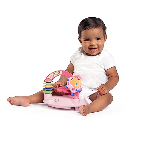 Bright Starts JuneBerry Walk-A-Bout Baby Walker and Entertainer, Removeable Floor Toy, with Easy Fold Frame for Storage, Ages 6 Months +