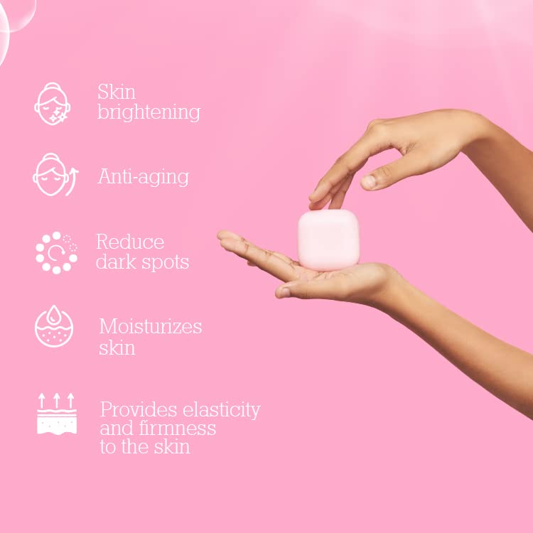 Koji White Kojic Acid & Collagen Skin Brightening Soap for Face & Natural Glowing Skin - Moisturizer, Body Cleansing Bar, Reduce the Appearance of Wrinkles, Vegan, Paraben-Free, 2.82 oz (2 Bars)
