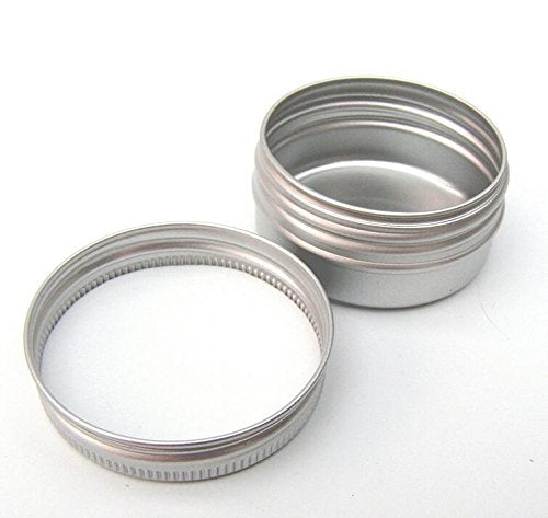echo-ove 2 Oz, 60 ML Gram Jar Aluminum Round Tins Cosmetic Sample Metal Tins Empty Container with Tight Seale