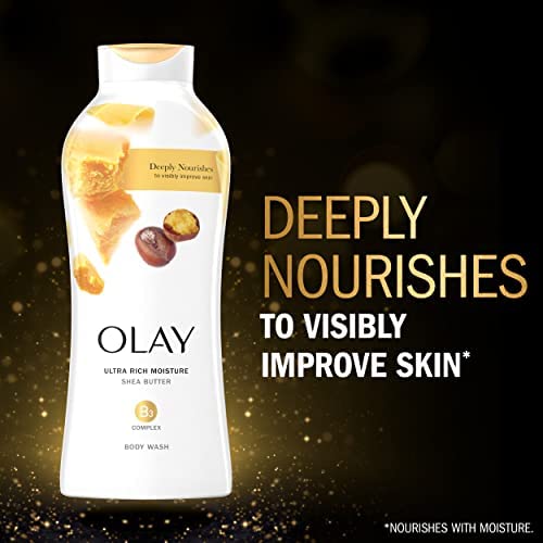 Olay Ultra Moisture Shea Butter Body Wash, 22 oz, (4 Count)
