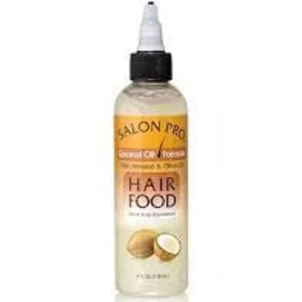 Salon Pro Hair Food Coconut Oil with Almond & Olive Oil 4oz by SALON PRO