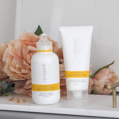 PHILIP KINGSLEY | Body Building Weightless Conditioner | Volumizing Conditioner for Fine, Limp, Flat, Flyaway Short Hair | Hydrates, Thickens, Lifts and Adds Volume and Shine | 6.76oz