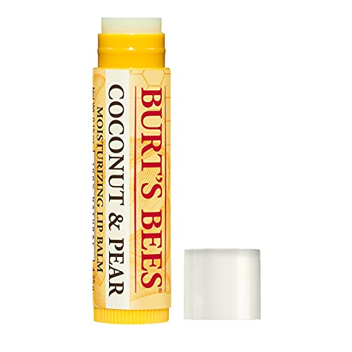 Burt's Bees 100% Natural Moisturizing Lip Balm, Coconut & Pear with Beeswax & Fruit Extracts, 4 Tubes