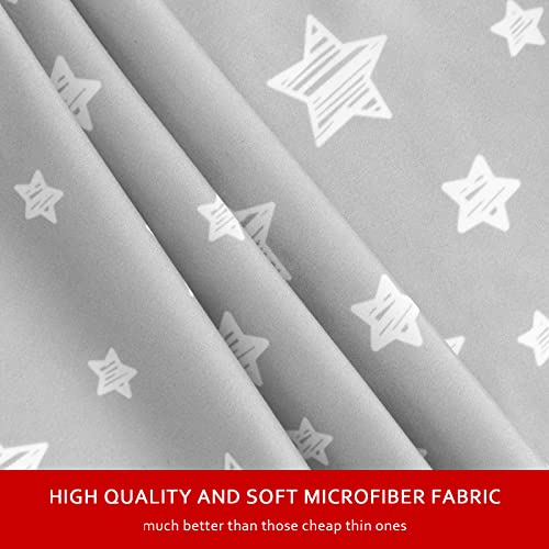 Changing Pad Cover for Boys Girls 2 Pack, Lovely Print Soft Unisex Diaper Change Table Sheets, Fit 32x16 Contoured Pad, Comfy Cozy 2-Pack Cradle Sheets, Grey & White