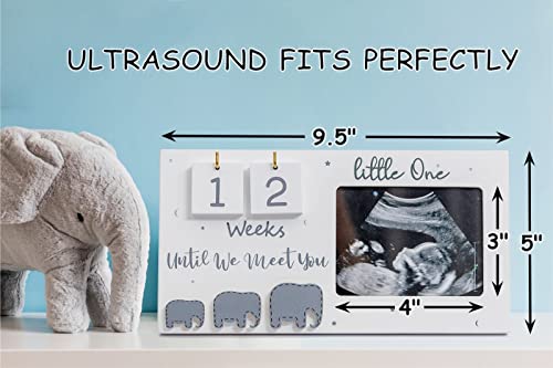 Sonogram Picture Frame, Ultrasound Photo Frame with Baby Countdown Weeks, Expecting Parents to be Pregnancy Gift Congratulations Pregnancy Must Have Grandparent Baby Announcement First Time Mom to Be