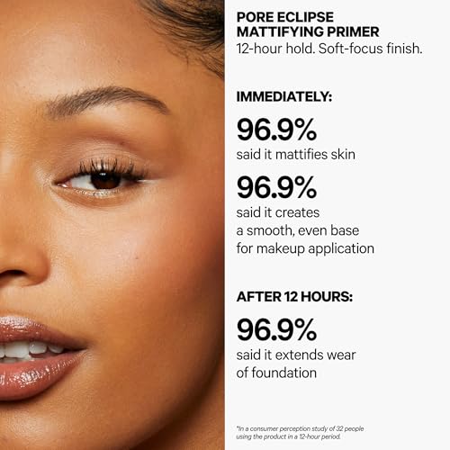 Milk Makeup Pore Eclipse Mattifying Primer – Blurs Pores, Controls Shine + Holds Makeup for Up to 12 Hours – Creates a Smooth, Even Base for a Soft, Long-Lasting Matte Finish – 0.68 oz