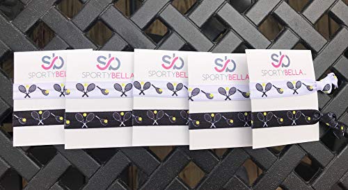Infinity Collection Infinity Collection Tennis Hair Hair Ties, Tennis Hair Accessories, No Crease Tennis Hair Elastics Set, for Girl Tennis Players
