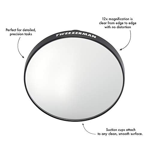 Tweezerman Tweezermate 12x's Magnification Mirror, Black