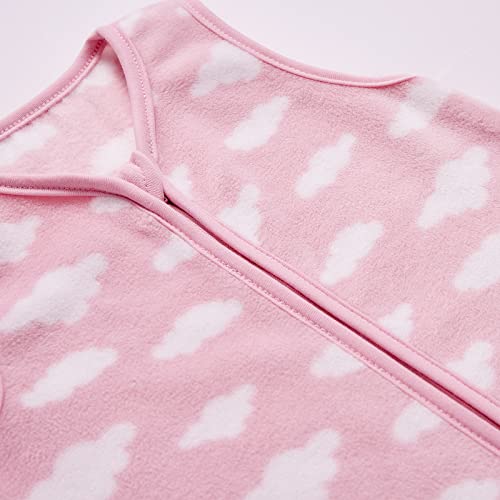 DaysU Micro Fleece Baby Sleep Sack 18-24 Months, 1.0 TOG Baby Sleeveless Wearable Blanket with 2-Way Zipper, Sleeping Bag for Baby Girl, 1 Pack, Pink Cloud