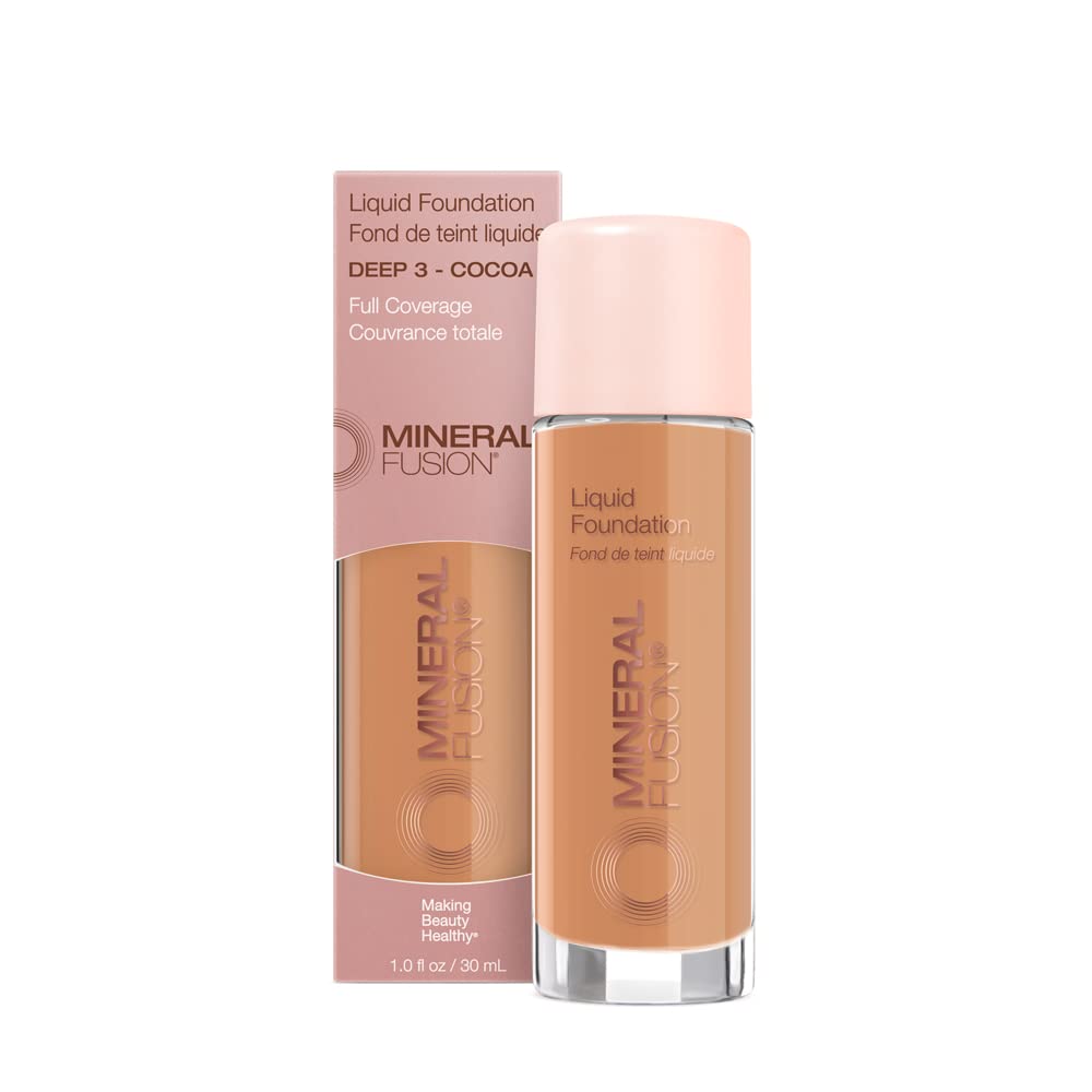 Mineral Fusion Liquid Foundation, Deep 3, 1 Fl Ounce