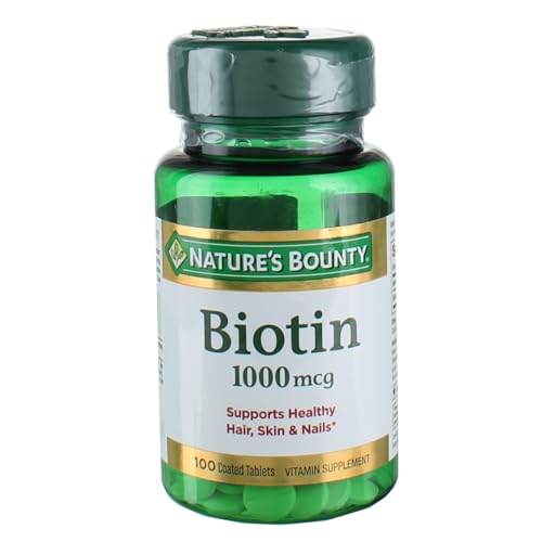 Nature's Bounty Biotin 1000 mcg Vitamin Supplement Tablets 100 ea (Pack of 2)