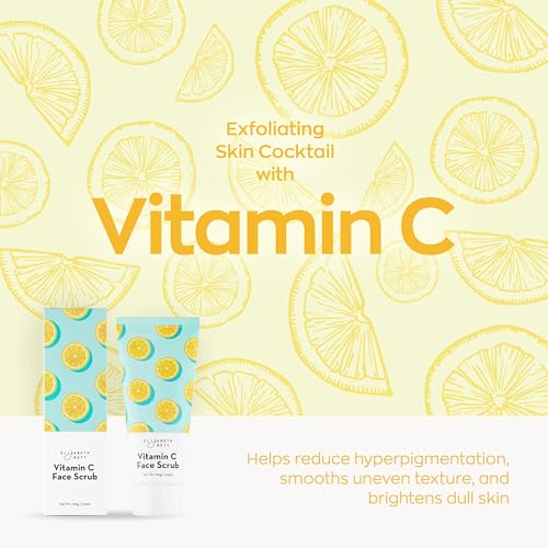Elizabeth Mott Sure Thing Vitamin C Face Scrub – Heat Activated Exfoliating Facial Cleanser for Deep Pore Cleansing & Smoother Skin – Gentle Brightening Scrub, Vegan & Cruelty-Free Skincare, 3.52 oz