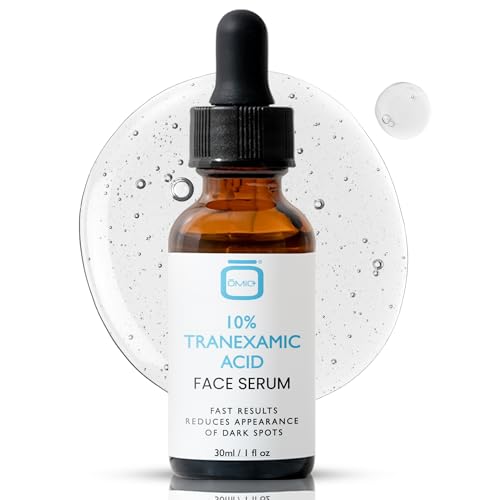 OMIC 10% Tranexamic Acid Serum for Face - 1 fl oz / 30ml - Skin Brightening Serum, For Brown Spots, Even Out Skin Tone - with Hyaluronic Acid, Glycerin, Natural formula