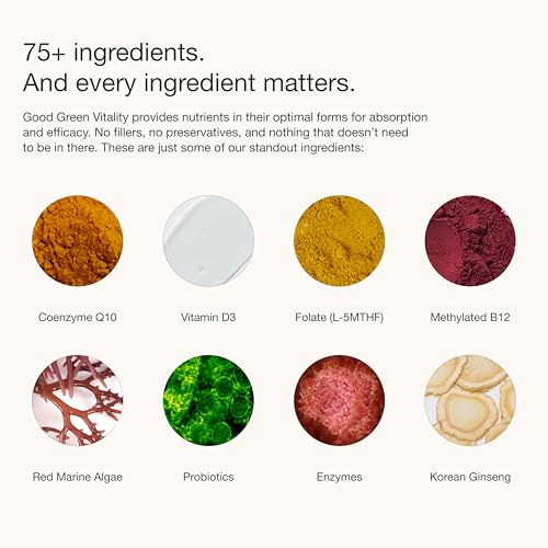 Nuzest Greens Powder Good Green Vitality – Vitamins, Minerals & Superfoods – Vegan Multivitamin Supplement 10g (Pack of 5)