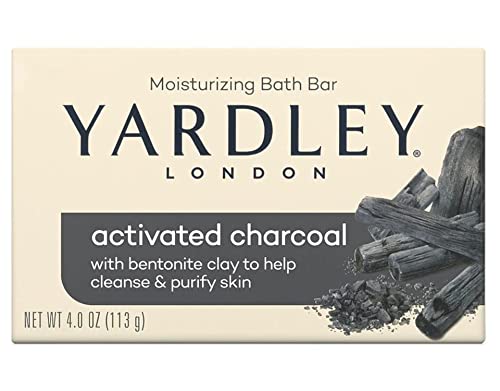 Yardley Activated Charcoal Bath Bar 4oz 3 Pack