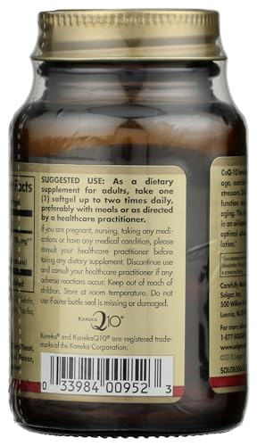 Solgar Megasorb CoQ-10 100 mg, 60 Softgels - Supports Heart Function & Healthy Aging - Coenzyme Q10 Supplement - Enhanced Absorption - Non-GMO, Gluten Free, Dairy Free - 60 Servings