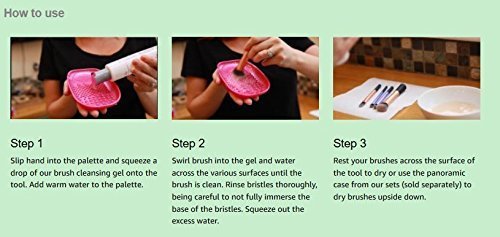 Kingzhuo Makeup Brush Cleaner Makeup Brush Cleaner Pad Cosmetic Brush Cleaning Mat Portable Washing Tool Scrubber