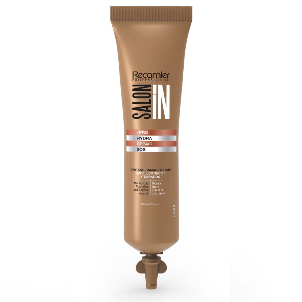 Recamier Salon In Pro Hydra Repair SOS single shot | Dry And Damaged Hair Moisturizes Nourishes And Instant Repair 0.5 fl.oz