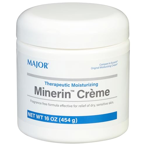 Major Therapeutic Moisturizing Minerin Créme - Body Cream Moisturizer for Dry Skin - Fragrance-Free - 16 Oz. (5 Pack)