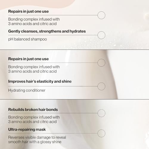 Suave Bonding Infusion Shampoo, Conditioner & Hair Mask, Restorative Treatment for Dry, Damaged Hair (3 Piece Set)