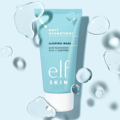 e.l.f. Holy Hydration! Sleep Mask, Ultra-Hydrating Dual-Use Face Mask, Replenishes & Nourishes Dry Skin for a Plumped Up Complexion, 2.7 Fl Oz (80mL)