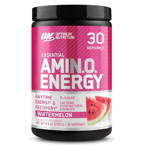 Optimum Nutrition Amino Energy - Pre Workout with Green Tea, BCAA, Amino Acids, Keto Friendly, Green Coffee Extract, Energy Powder - Watermelon, 30 Servings (Packaging May Vary)