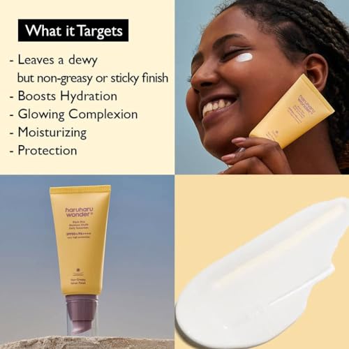 haruharu wonder Black Rice Moisture Airyfit Daily Sunscreen 1.69fl.oz – SPF 50+ PA++++, Broad Spectrum UVA/UVB, Airless Pump, Antioxidant, Non-Greasy Velvet Finish, Hydrating, Clinically Tested