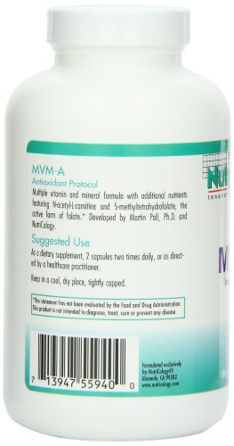 Nutricology MVM-A Supplement - Multivitamin for Men & Women, with Iron, Daily Vitamins, for Adults, High Potency, Bioavailable, Vegetarian Capsules - 180 Count