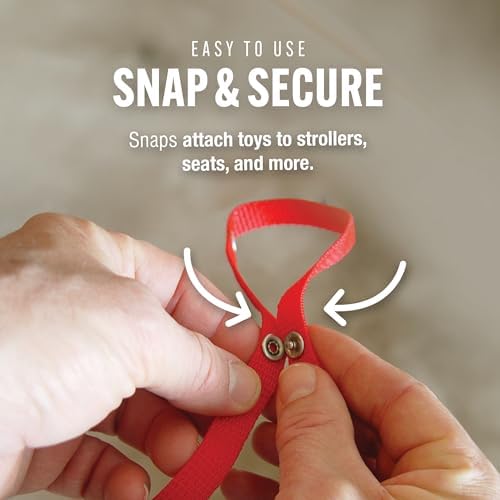 Baby Buddy Secure-a-Toy, Adjustable Pacifier and Teether Strap for Stroller, Highchair, and Car Seat, Purple Lilac Pink Gray, 4 Pack