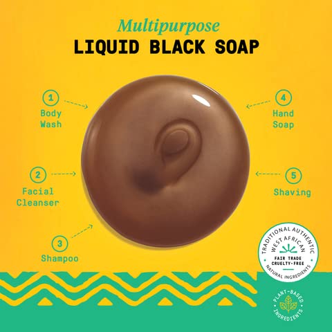 Alaffia - Authentic African Black Soap, Peppermint, 32 Ounces
