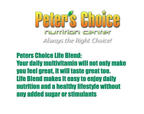 Peter's Choice Life Blend, 16oz, Multivitamin & Mineral Powder, Unsweetened, 32 Servings per Container. Made in The USA