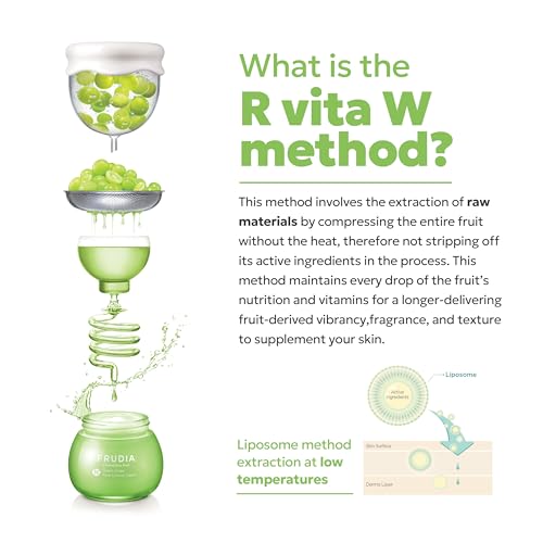 FRUDIA Green Grape Pore Control Face Cream, Vegan Korean Face Moisturizer w/81% Green Grape Extract, Tannin Pore Complex & Anti Sebum P for Pore Minimizing (0.35 fl oz)