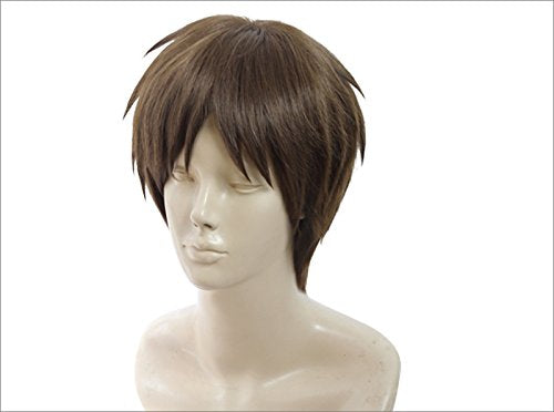 Yesui Short Men Cosplay Wigs Brown Straight Hair Wig for Boy Halloween Costumes Party Anime 12 inch