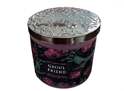 Bath & Body Works, White Barn 3-Wick Candle w/Essential Oils - 14.5 oz - 2021 Halloween! (Ghoul Friend)