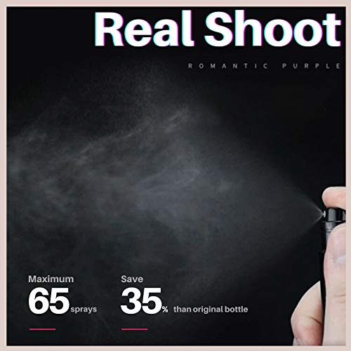 UULANFA Portable Mini Refillable Perfume Atomizer Bottle Empty Pocket Size Cologne Sprayer for Travel 5ml (Y-Black)