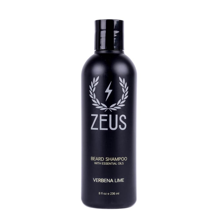 Zeus Beard Shampoo and Wash for Men - 8oz - Beard Wash with Natural Ingredients (Scent: Verbena Lime)