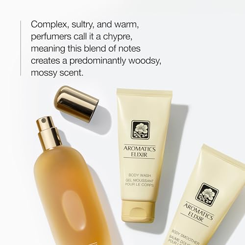 Clinique Aromatics Elixir Eau de Parfum Spray | Notes of Bulgarian Rose, Ylang Ylang, Patchouli, Jasmine + Vetiver | Perfumes for Women, 0.34 Fl Oz