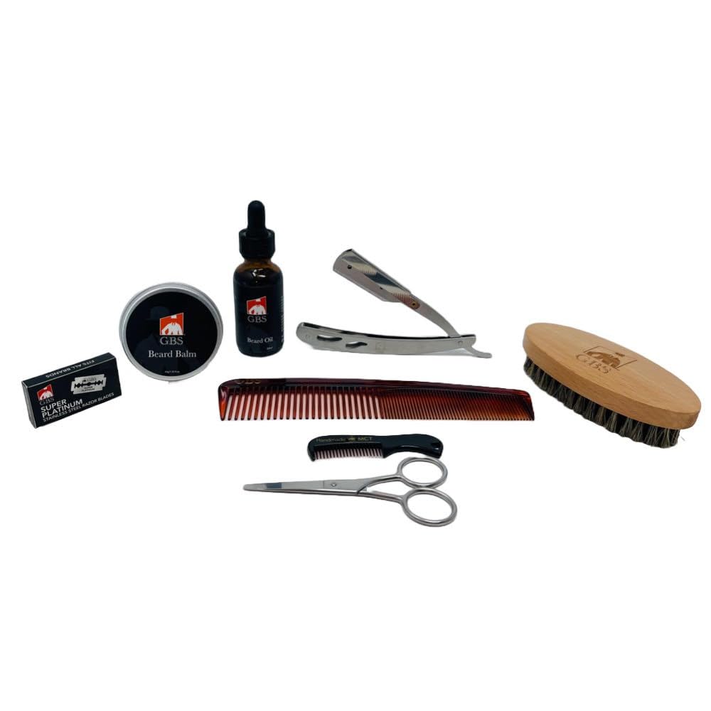 GBS 7 Piece Ultimate Shape and Style Beard Grooming Kit - Comes in gift box!