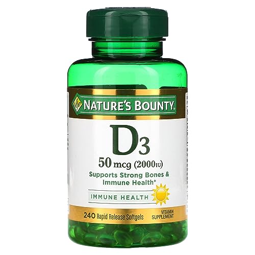 Nature's Bounty D3-2000 IU, 240 Softgels (Pack of 2)