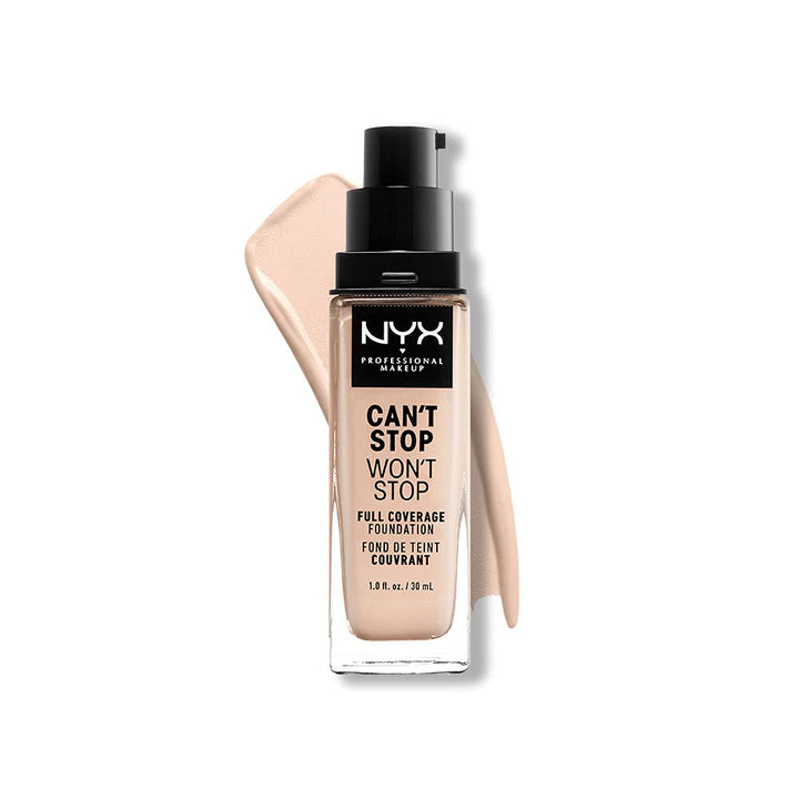Nyx Professional Makeup Can't Stop Won't Stop 24-Hour Foundation (Light Porcelain, 30 ml)