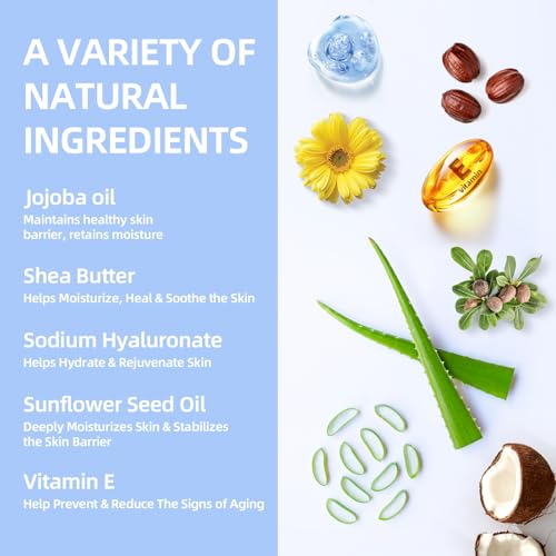 NEORIVER Eczema Relief Cream,Moisturizing Eczema Cream,Full Body Lotion with Colloidal Oatmeal (Skin Protector),Sea Moss and Aloe Vera 4 Oz