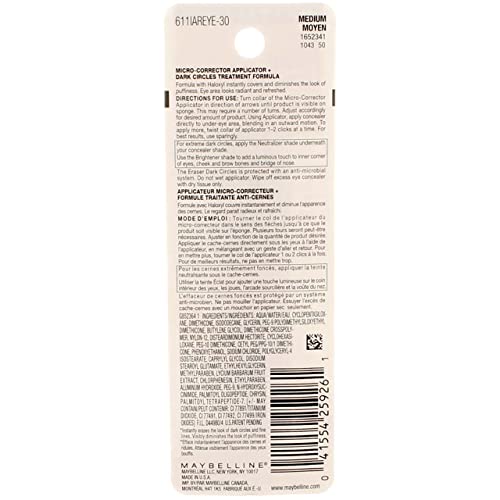 Maybelline Instant Age Rewind Eraser Dark Circles Treatment Concealer, Medium .2 oz (Pack of 4)
