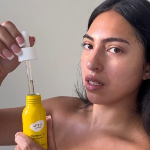 APTO Turmeric Oil w/Rosemary: Brightening & Moisturizing Facial Oil for Skin that's Dewy, Plump & Glowing, 2 fl. oz.