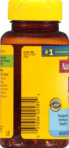 Nature Made Vitamin D3 2000 IU (50 mcg), Dietary Supplement for Bone, Teeth, Muscle and Immune Health Support, 90 Softgels, 90 Day Supply